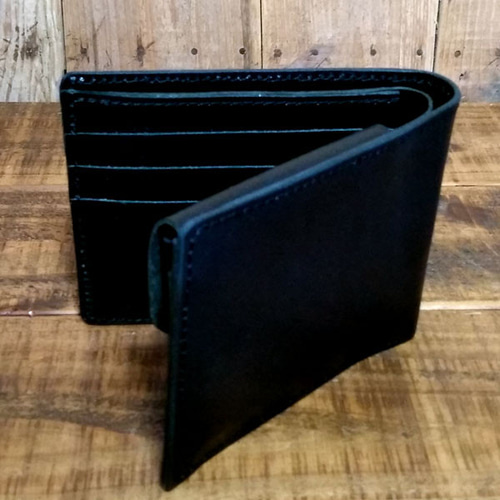 ハーフウォレット　栃木レザー　ワイルドレザー　ブラック ハーフウォレット 栃木レザー ワイルドレザー ブラック