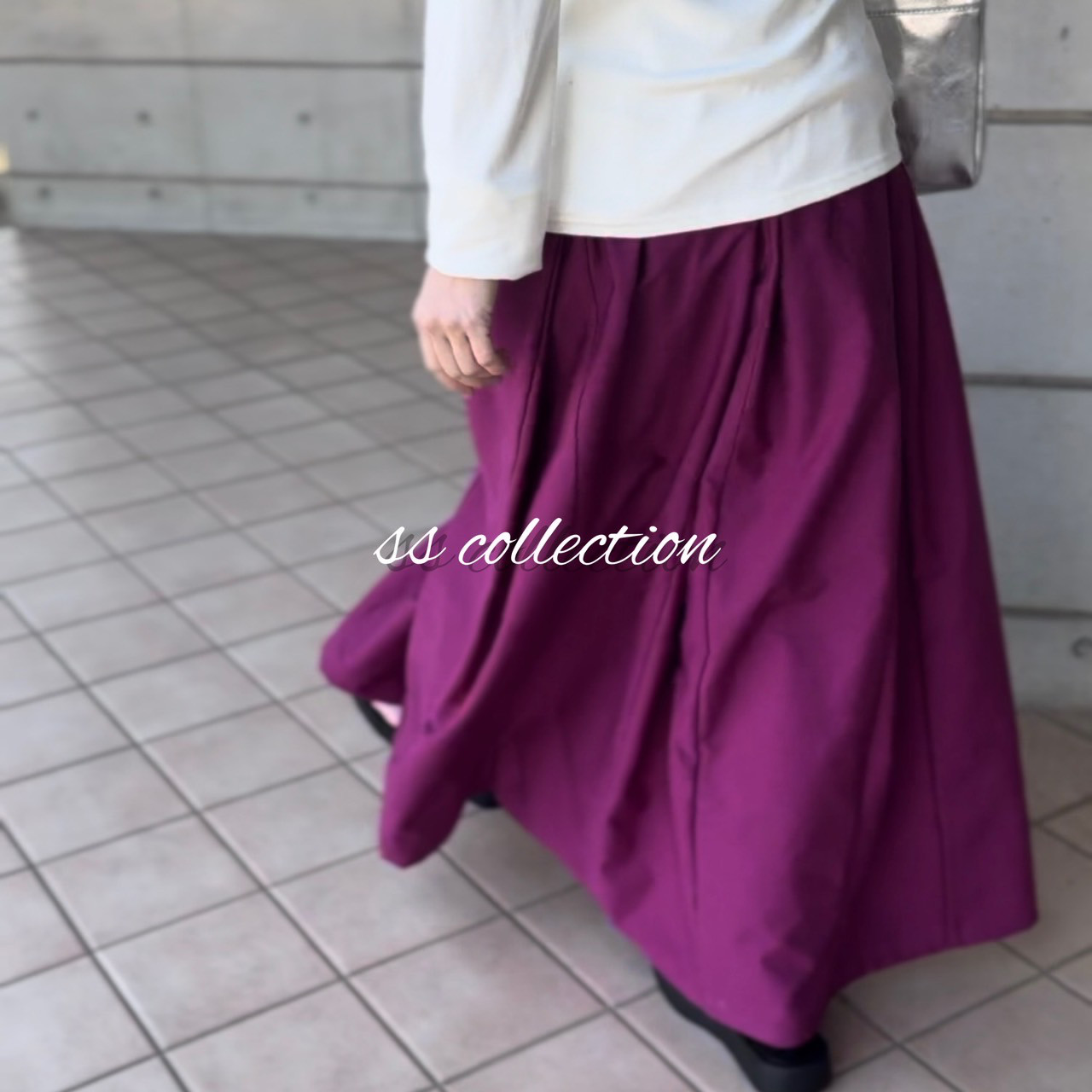 ■10日内発送■【再販】ボリュームたっぷりが旬。手作りだから出来る、贅沢に生地を使った。プリー ツロングスカート 冬