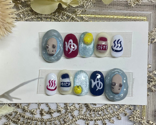 サイズオーダー♡ 3Dカピバラ温泉ネイルチップ size order