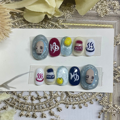 【Daisy nail tip shop】ことりのあそびば　Big 夏/ハンド/マーメイド/ぷっくり/ピンク - nailist kajiのネイル