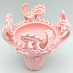 12cm ピンク【Colorfu 火焔型土器 レプリカ 3Dプリント】 かわい  縄文土器 奇麗なオブジェ 1946M 3枚目の画像