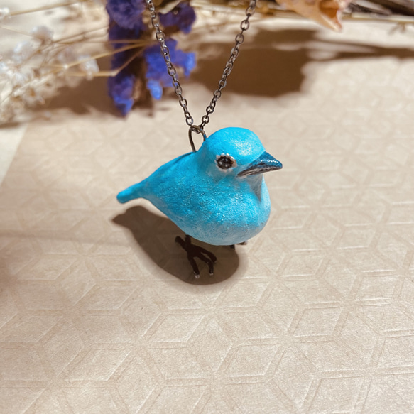 幸福の青い鳥のネックレス・インテリア 2枚目の画像