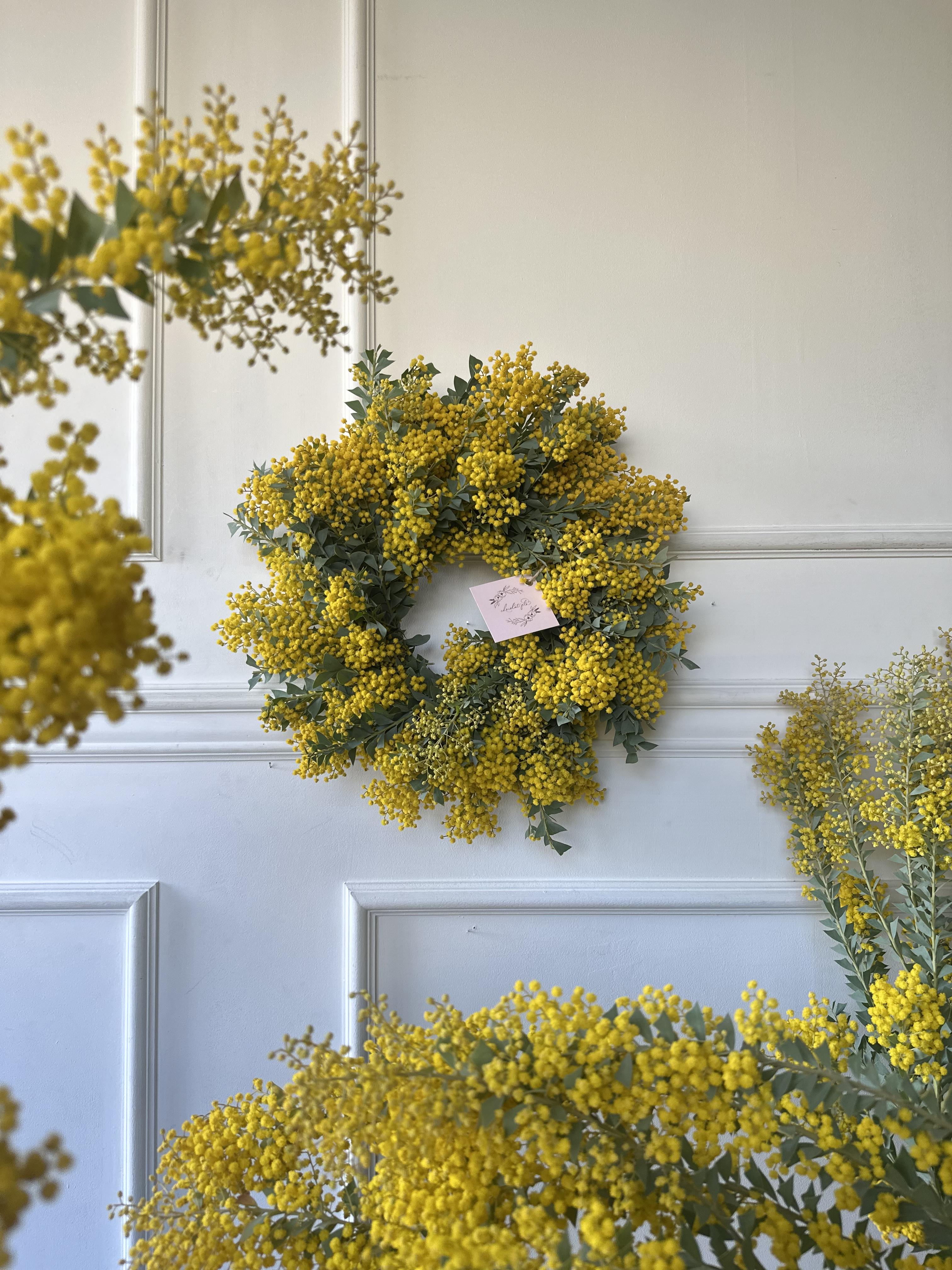 【2026予約早割‼︎】mimoza wreath〜春いっぱいふわふわミモザ　リース