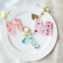 イニシャルキーホルダー　Flower❃ 1枚目の画像