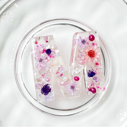 イニシャルキーホルダー　Flower❃ 2枚目の画像