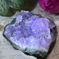 【愛の守護石♡】レインボー　アメジスト　紫水晶　クラスター　原石 5枚目の画像