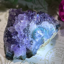 【愛の守護石♡】レインボー　アメジスト　紫水晶　クラスター　原石 7枚目の画像