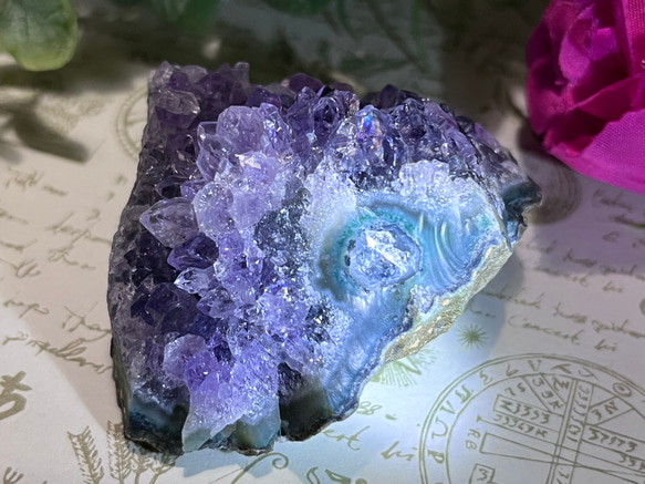 【愛の守護石♡】レインボー　アメジスト　紫水晶　クラスター　原石 7枚目の画像