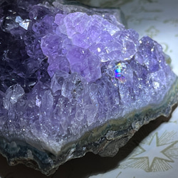 【愛の守護石♡】レインボー　アメジスト　紫水晶　クラスター　原石 3枚目の画像