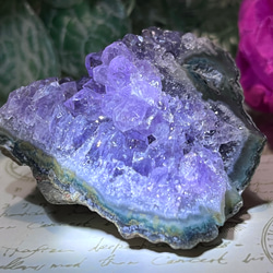 【愛の守護石♡】レインボー　アメジスト　紫水晶　クラスター　原石 4枚目の画像