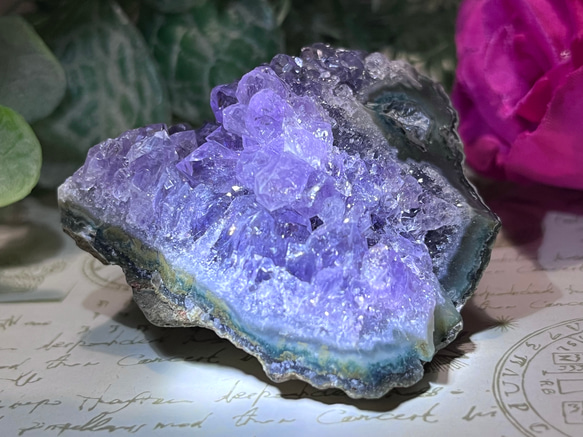 【愛の守護石♡】レインボー　アメジスト　紫水晶　クラスター　原石 4枚目の画像