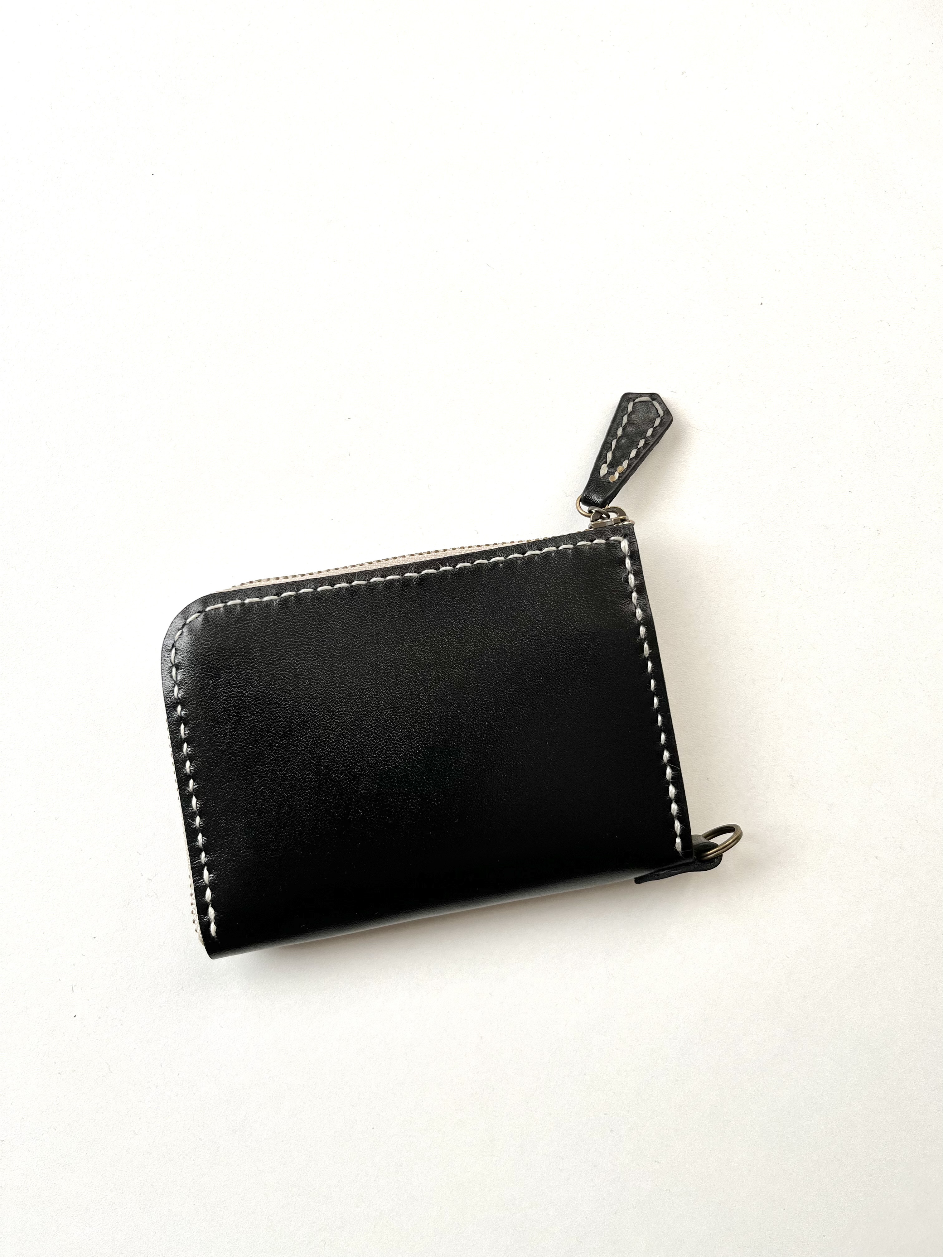 本革　L字ファスナー財布　コンパクト財布
