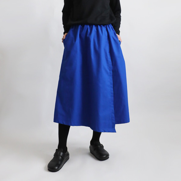 ＊初夏ＳＡＬＥ　４色　変形 フラップ 巻き スカート　贅沢 重ねデザイン　上質ベビーキャンバスコットン　４色 15枚目の画像