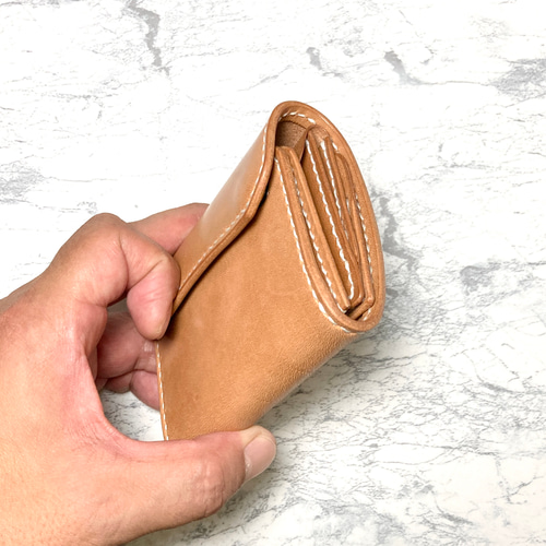 【超歓迎】 無骨に寄り添う三つ折り財布｜本革 ミニ財布 栃木レザー 財布・ケース・小物入れ