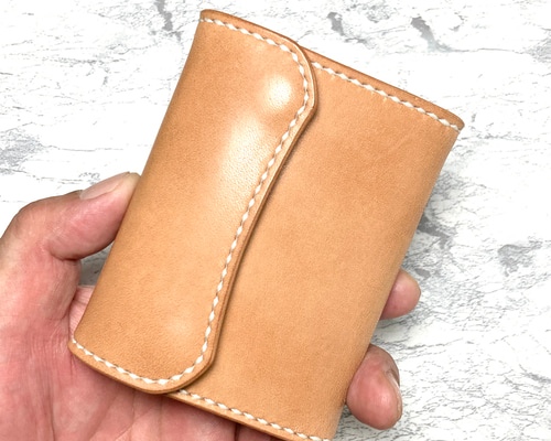 飴色に育てる楽しみ|栃木レザー 三つ折り財布 本革 ミニ財布