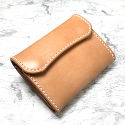 本革総手縫い キーリング付き 小さい財布 / レザー コンパクト財布 日常使いに最適な本革ミニ財布｜手縫いサドルレザー・キーリング