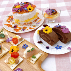 季節のエディブルフラワーMIX（生花）食用 50～60輪 バレンタイン 食べられる 食用花 飾り付け お菓子 ケーキ 1枚目の画像