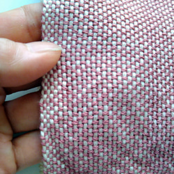 UV防止　手織りシルクコットンミニストール　早桜 8枚目の画像