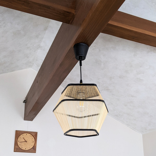 駿河竹細工 五角形の灯り ペンダントライト シーリングライト 天井照明