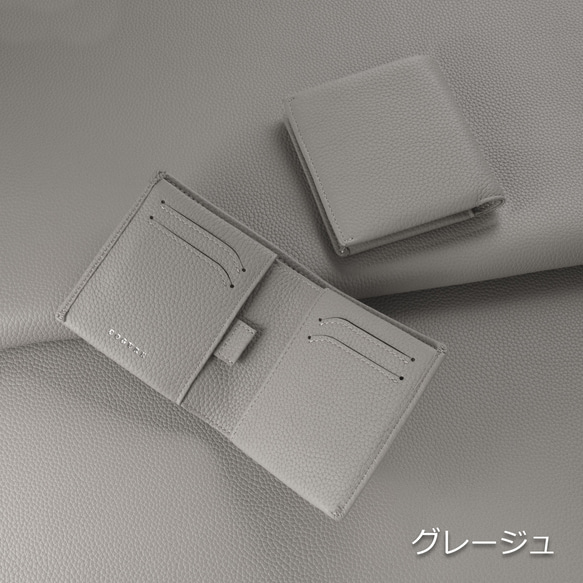 二つ折り財布 シュリンクカーフレザー COPM02 9枚目の画像