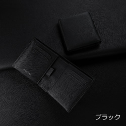 二つ折り財布 シュリンクカーフレザー COPM02 11枚目の画像