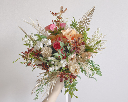 ブーケ ブートニア ウェディングブーケ 造花ブーケ アーティフィシャル