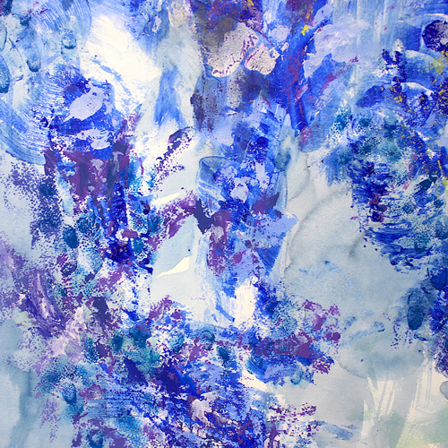 永井雅人絵画作品 「Textures Blue No.4」和のテイスト カラー