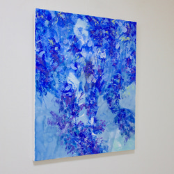 永井雅人絵画作品 「Textures Blue No.4」和のテイスト　カラー作品　美品未使用　ホテル仕様　個展出品作品 1枚目の画像