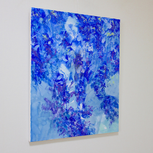 永井雅人絵画作品 「Textures Blue No.4」和のテイスト カラー作品 美