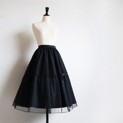 【讓你的服裝華麗起來！ ] 羅素蕾絲雙面半身裙【長款】【4色】 第16張的照片