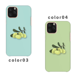 橄欖油植物綠插畫智慧型手機保護殼相容於所有型號後背硬殼NLFT-HARD-18z 第3張的照片