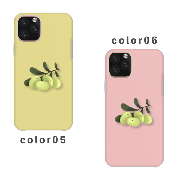 橄欖油植物綠插畫智慧型手機保護殼相容於所有型號後背硬殼NLFT-HARD-18z 第4張的照片