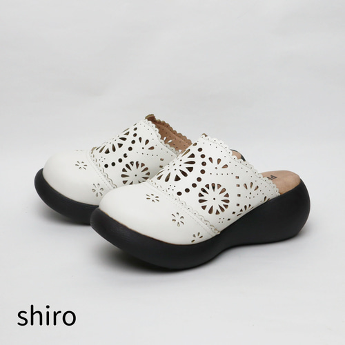 カットワークサボ | 厚底 甲高 幅広 サボサンダル レディース Nuts