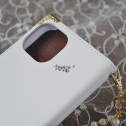 手帳型スマホケース『月のロマンティック』ピンクパープル galaxy iphone xperia 等ほぼ全機種対応 6枚目の画像