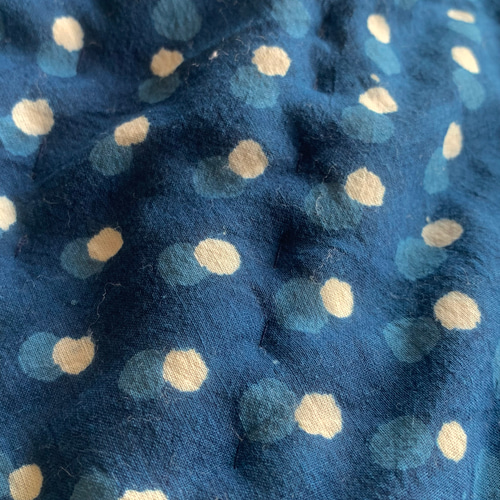 インド綿 藍染 ブロックプリント ベビーキルト その他インテリア雑貨