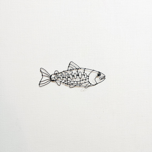 アマゴ 天魚 ワイヤーアート 立体 壁掛け 【受注販売】 タペストリー