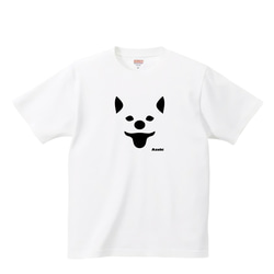 柴犬（顔） tシャツ 【名入れ】秋田犬 日本犬 子犬 面白い デフォルメ
