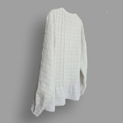 ～Seriesブラウス兼羽織…リップル加工麻ウール混紡ガーゼ～ 3枚目の画像