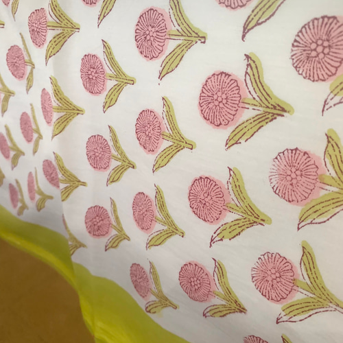 インド綿 ブロックプリント ベッドシーツ (ダブル・ラフ) その他