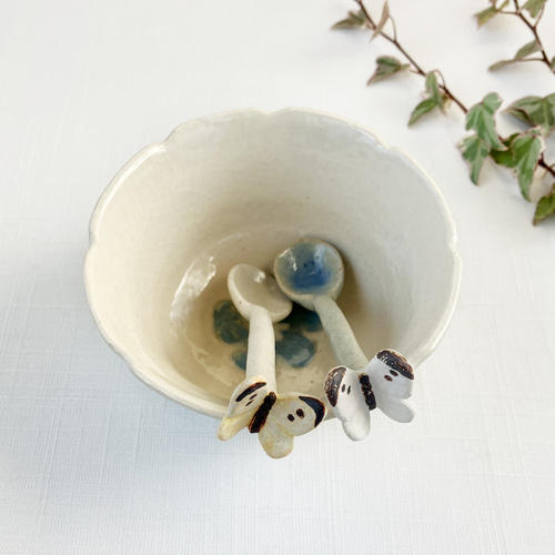 陶器のスプーン【蝶】 カトラリー A.umi｛陶器｝ 通販 17288591