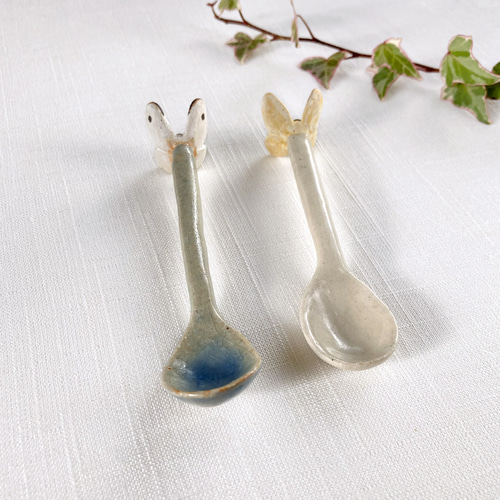 陶器のスプーン【蝶】 カトラリー A.umi｛陶器｝ 通販 17288591