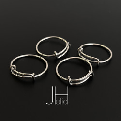 金属バンドリンク 付属品付き 6個入り】9-14号 横に動かせる リング 指輪 シルバー 低金属アレルギー