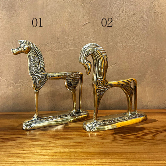 アンティーク　オブジェ　ゴールドホース　馬　Ｌサイズ 10枚目の画像