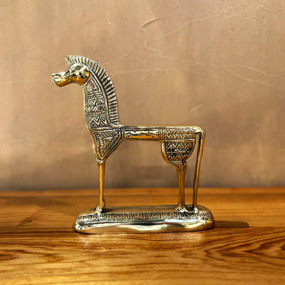 アンティーク　オブジェ　ゴールドホース　馬　Ｌサイズ 6枚目の画像