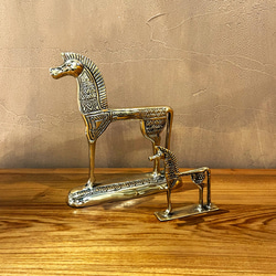 アンティーク　オブジェ　ゴールドホース　馬　Ｌサイズ 12枚目の画像