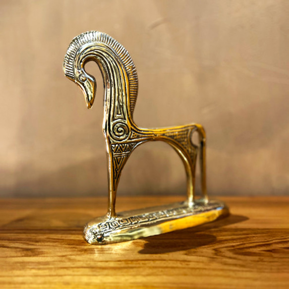 アンティーク　オブジェ　ゴールドホース　馬　Ｌサイズ 3枚目の画像