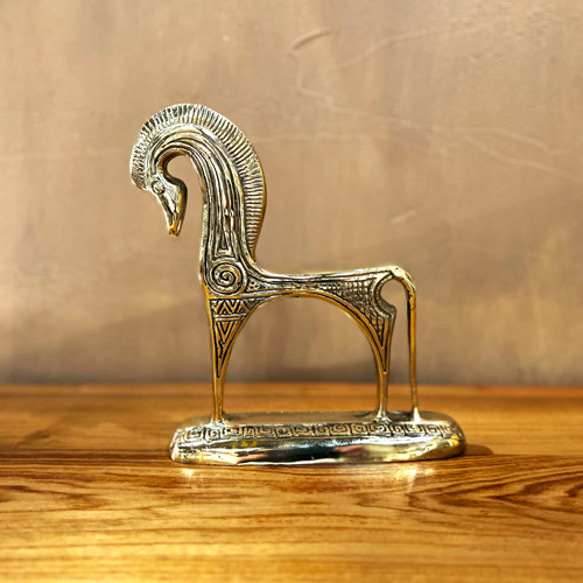 アンティーク　オブジェ　ゴールドホース　馬　Ｌサイズ 2枚目の画像