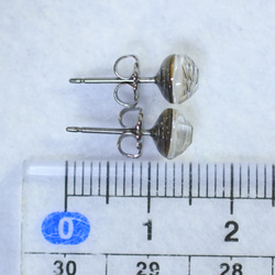 （1 件）Avalon 貝殼和水晶耳環（6 毫米，鈦柱） 第5張的照片