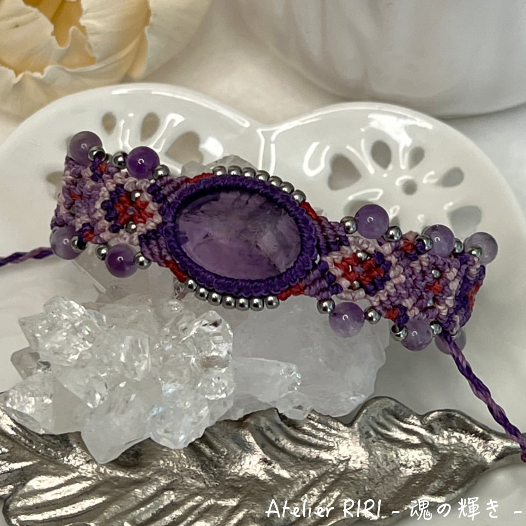 魂の舞［アメジスト］ミラクルブレスレット（小） 4,930円