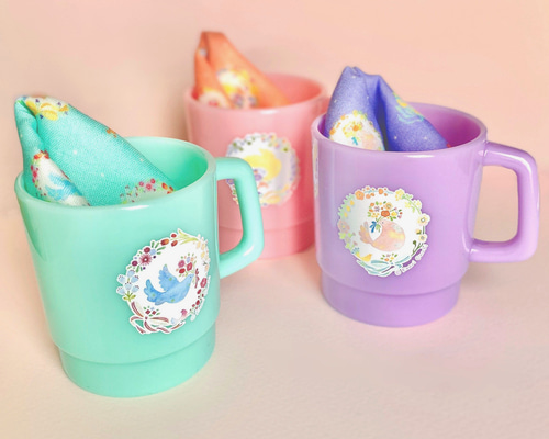 プラコップ (プラスチックマグカップ)《Flower gift
